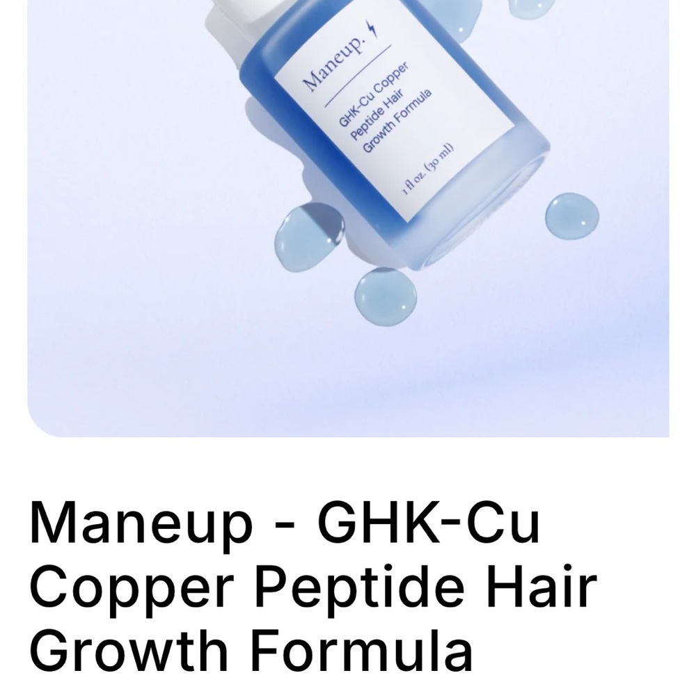 Blue GHK-Cu Copper Peptide Hair Growth Formula